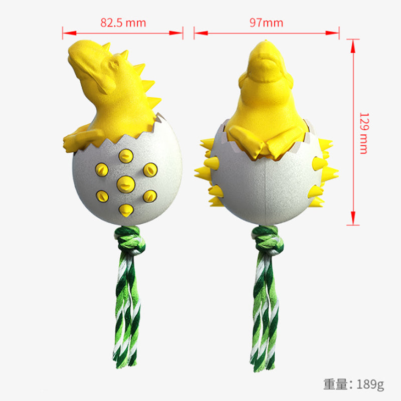 Dino Egg Chew Toy with Rope