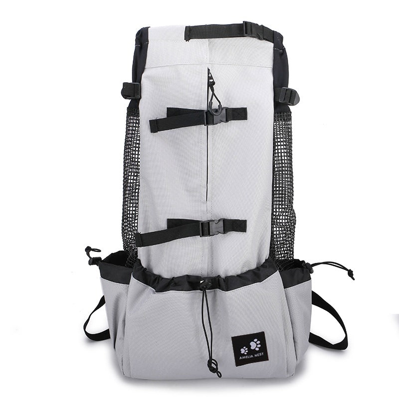 Double-Strap Dog Carrier Backpack - Grey / L