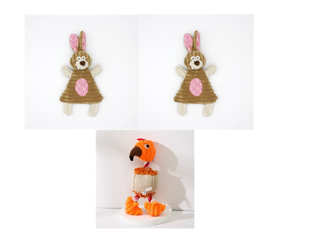 Plush Donkey and Friends Dog Toy - Set5