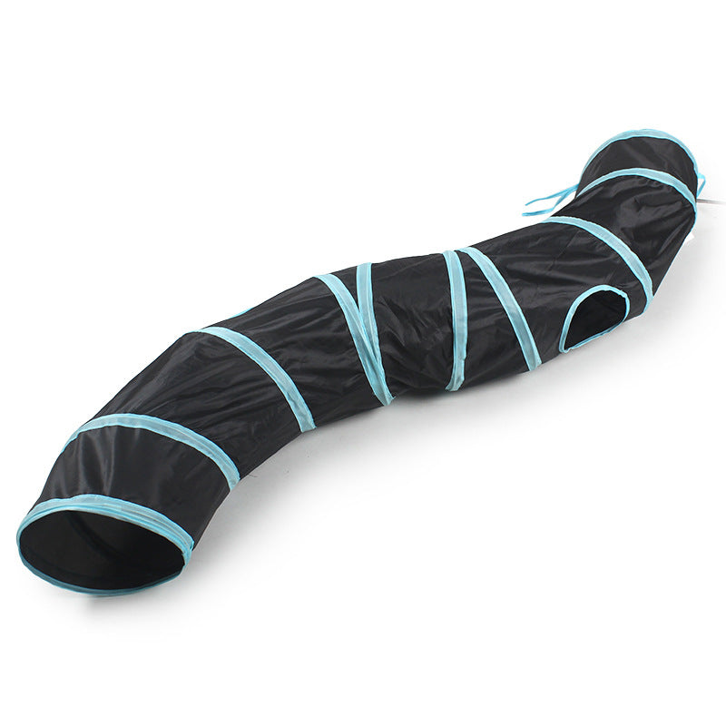Collapsible S-Shaped Cat Tunnel