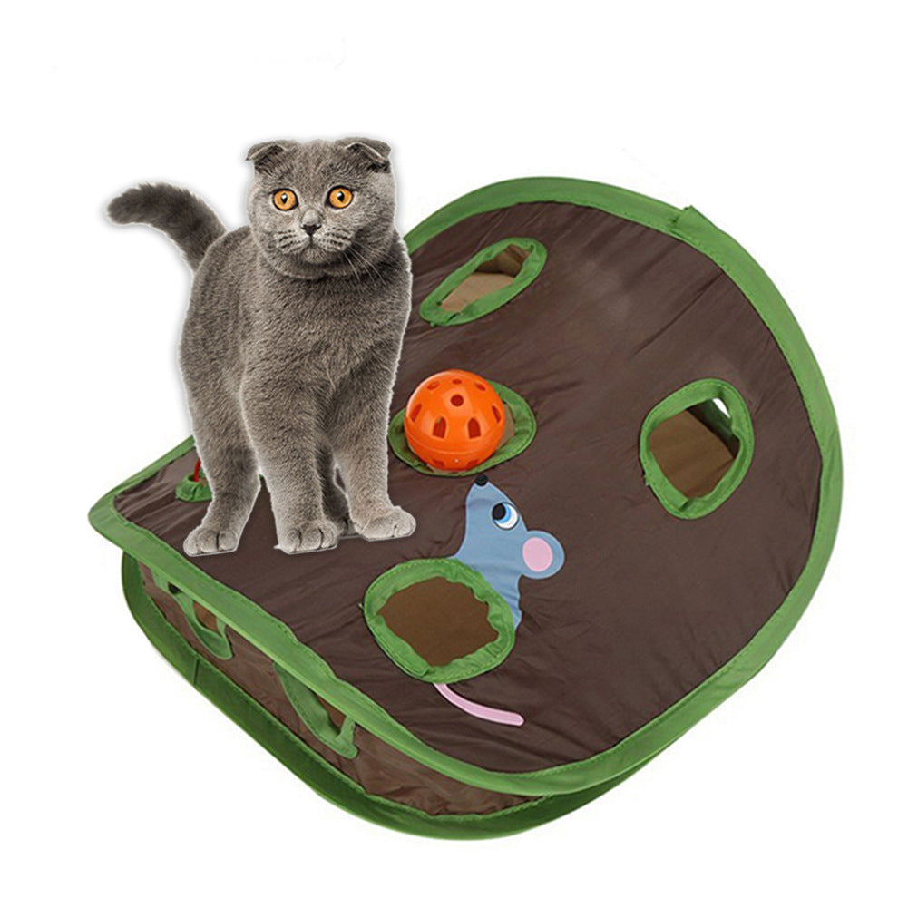 Nine-Hole Hide-and-Seek Cat Toy