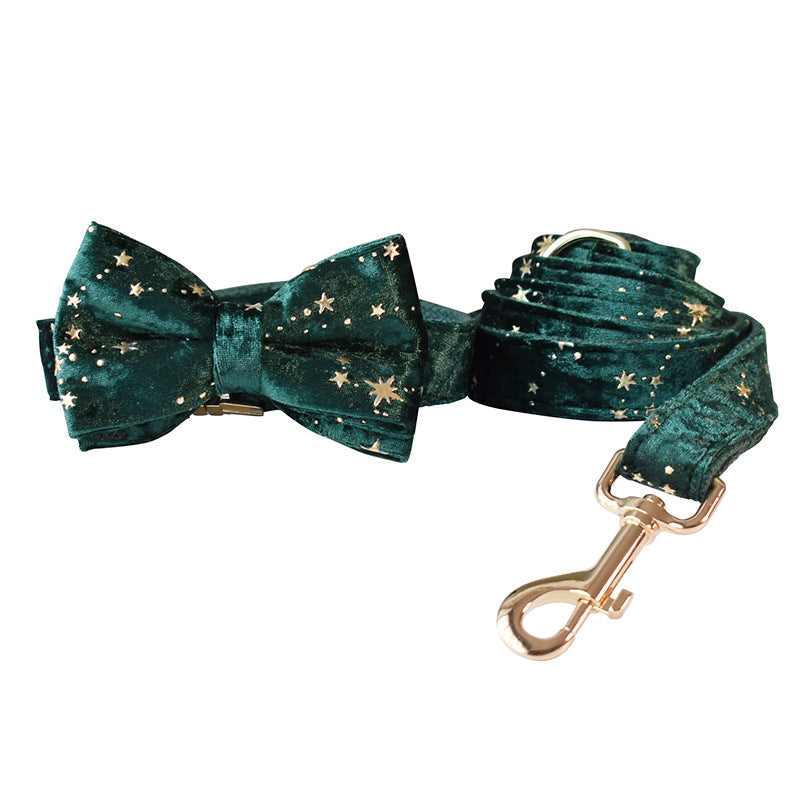 Star Print Cotton Dog Collar