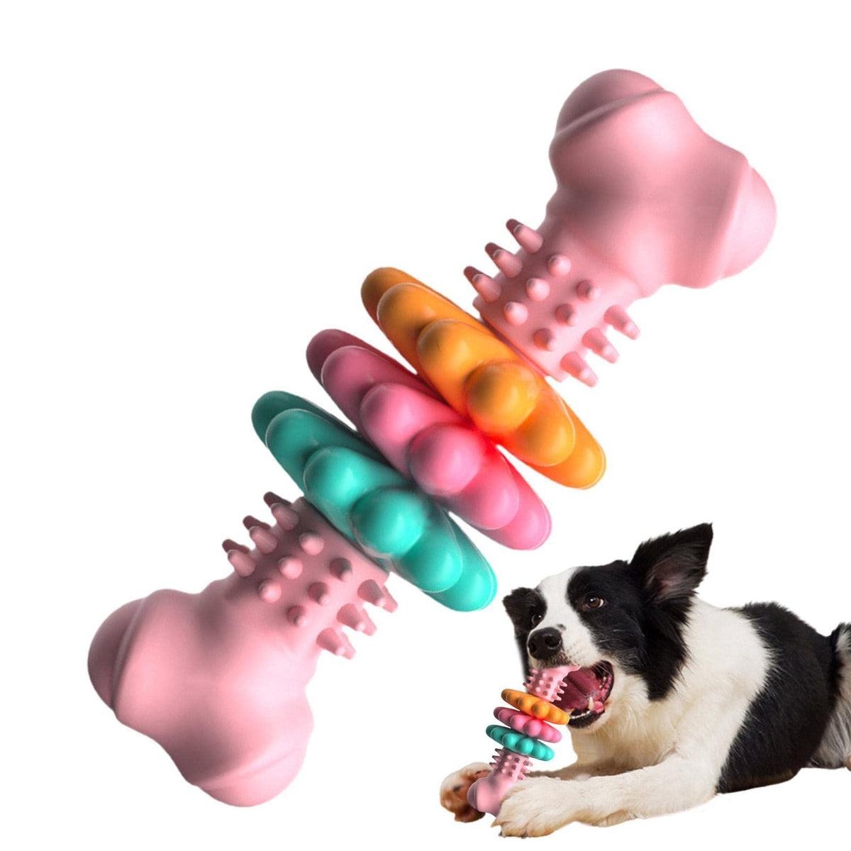 Bone-Shaped TPR Chew Toy for Dogs