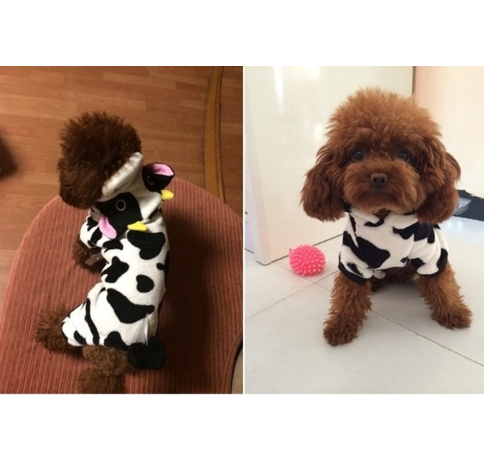 Cow Hooded Pet Sweatshirt