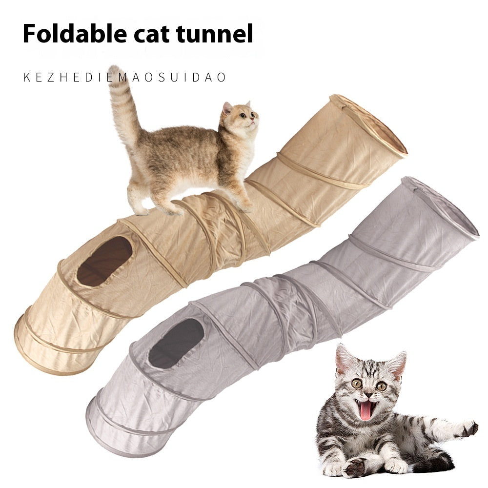 Foldable S-Shaped Cat Tunnel