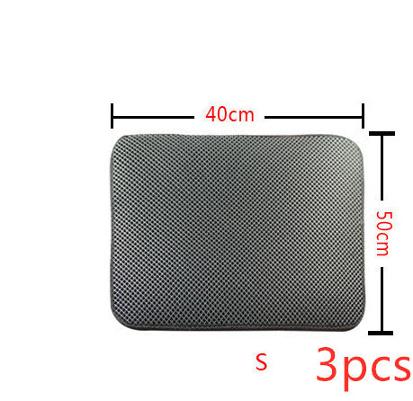 Double-Layer Cat Litter Mat - S3PC / Grey