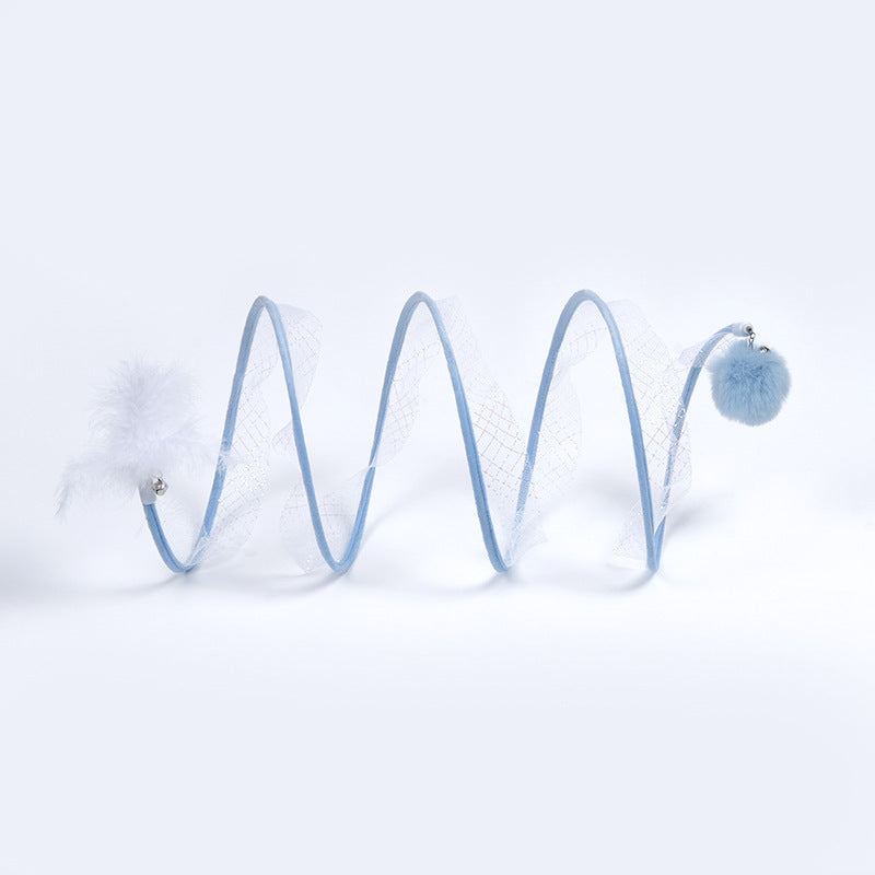 Foldable S-Type Cat Tunnel with Toy