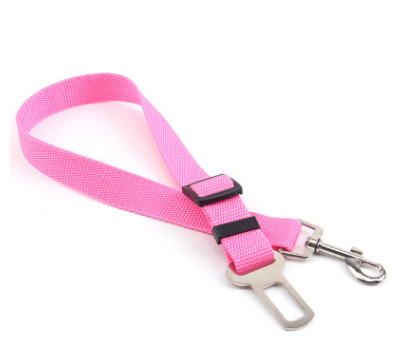 Polyester Dog Car Seat Belt Tether - 70cm / Pink