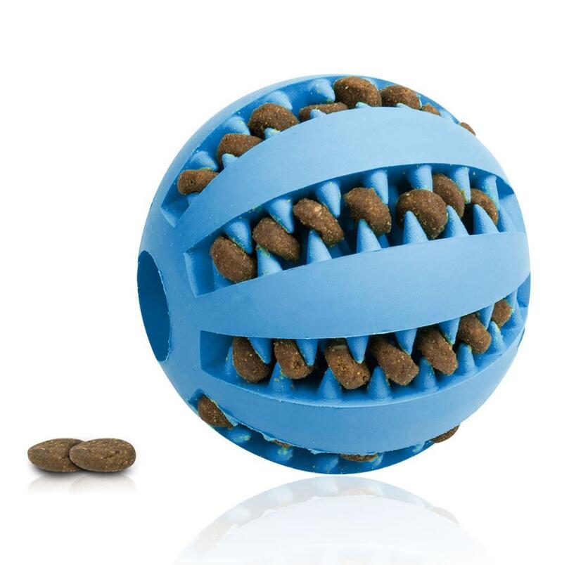 Rubber Treat Ball for Dogs - Blue / 5cm
