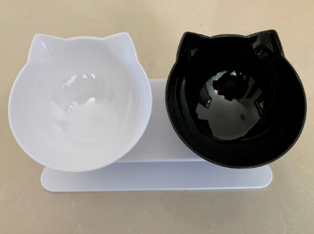 Tilted Cat Ear Pet Bowl - C / Q1pc