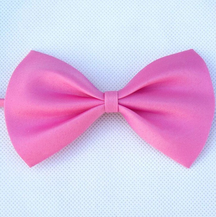 Adjustable Solid Color Pet Bow Tie - Pink