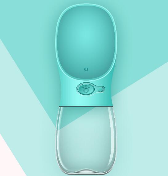 One-Touch Dog Water Bottle - Blue / 350ML