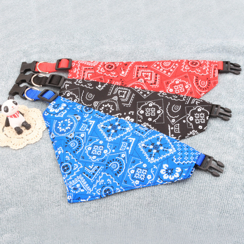 Adjustable Cotton Pet Bandana Collar