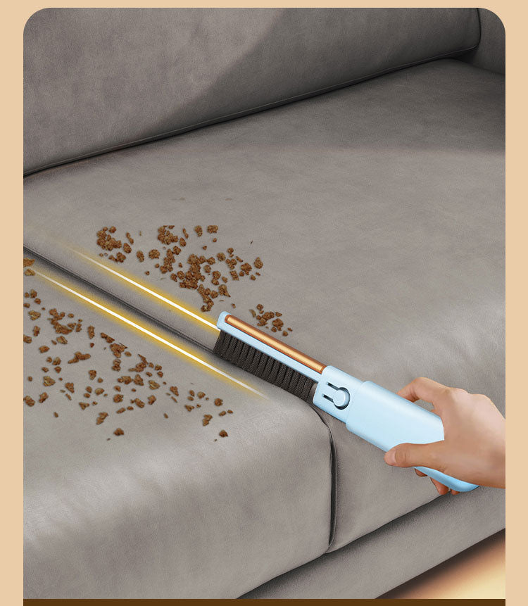 Reusable Pet Hair Remover lifting pet hair from a sofa