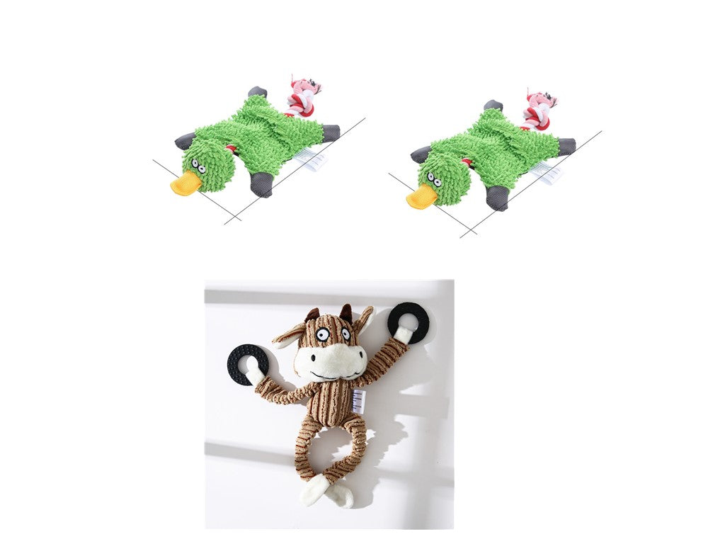 Plush Donkey and Friends Dog Toy - Set13