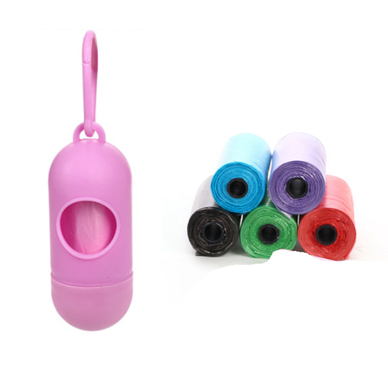 Plastic Dog Poop Bags - Pink 5pcs bag