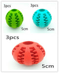 Rubber Treat Ball for Dogs - 3colors set / 5cm 3pcs