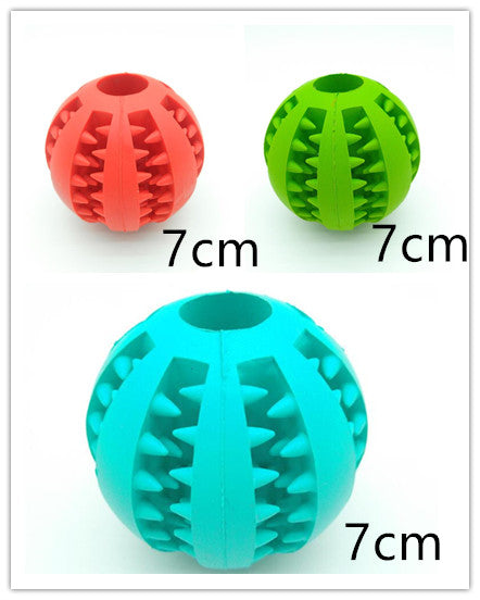 Rubber Treat Ball for Dogs - 3colors set / 7cm