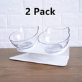 Cat Head Tilted Double Bowl