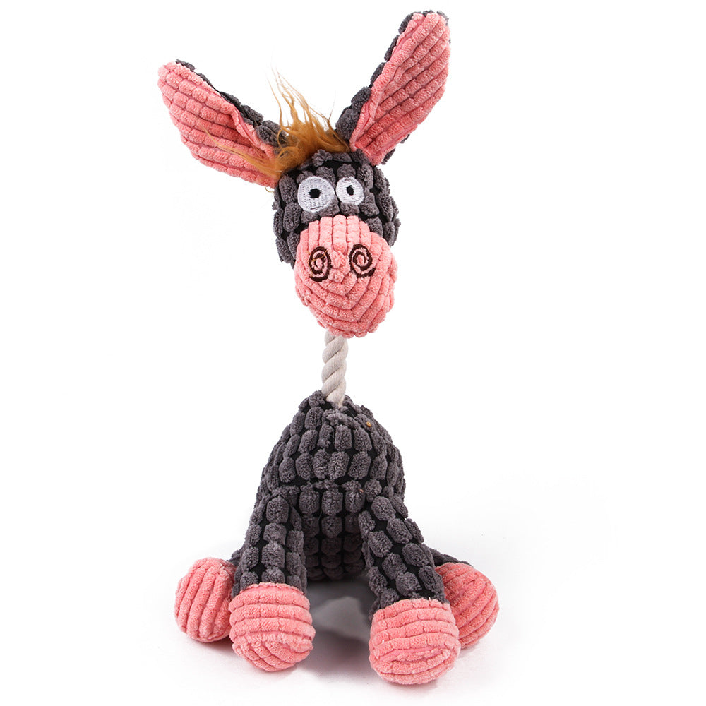Plush Donkey and Friends Dog Toy