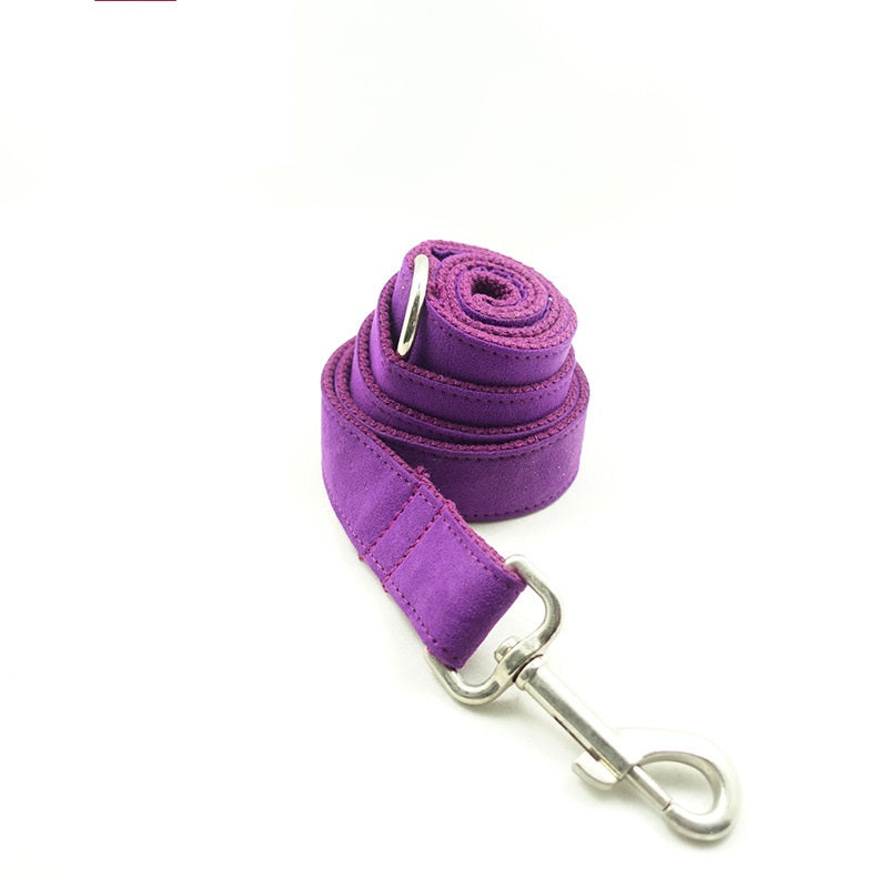 Purple Velvet Dog Bow Tie Collar