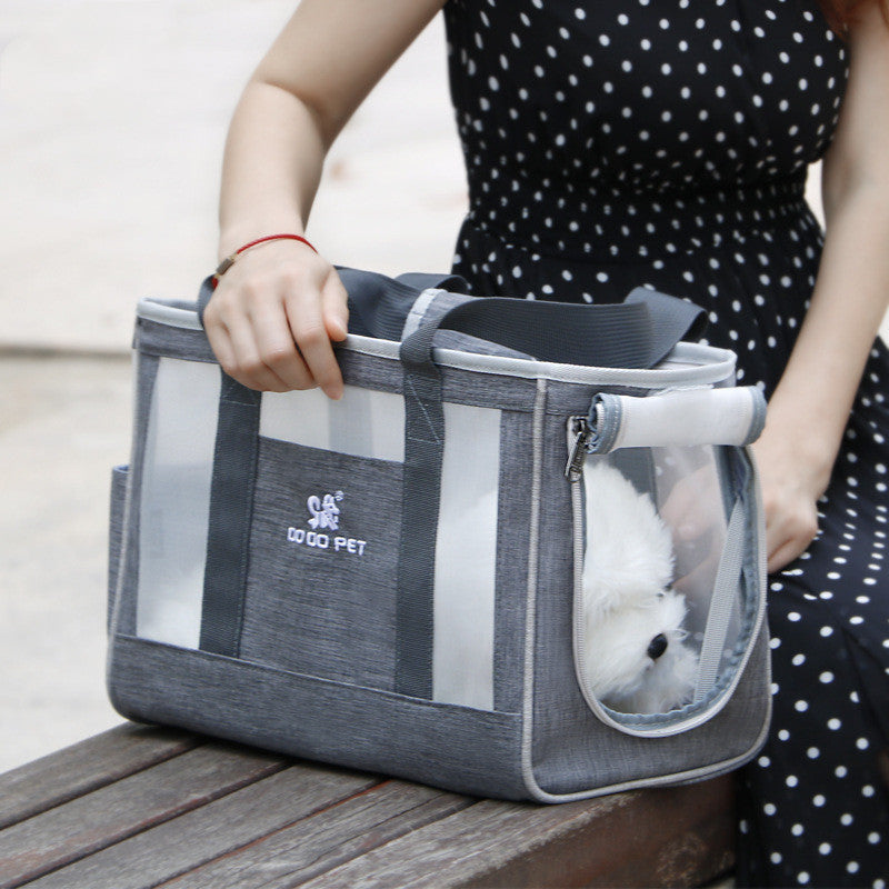 Oxford Mesh Pet Carrier Backpack