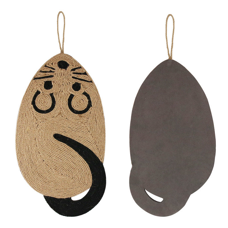 Mouse-Shaped Sisal Scratching Pad