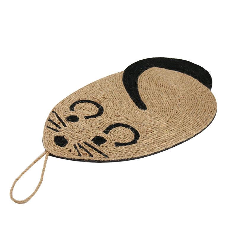 Mouse-Shaped Sisal Scratching Pad