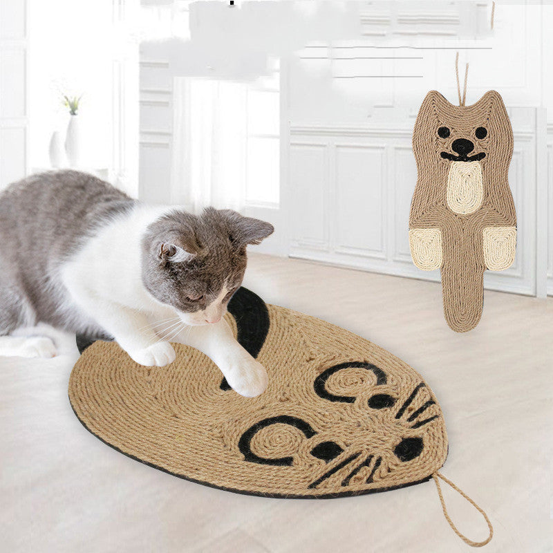 Mouse-Shaped Sisal Scratching Pad