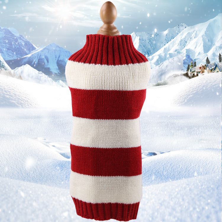 Cable Knit Wool Dog Sweater