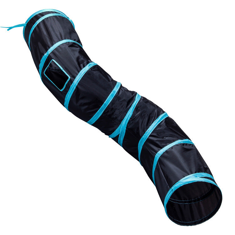 Canvas S-Shaped Cat Tunnel
