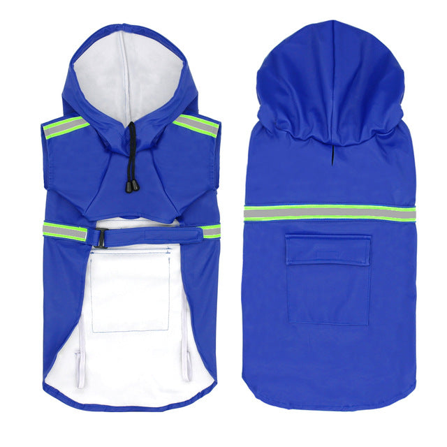 Reflective Dog Raincoat with Pocket