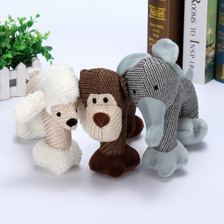 Squeaky Plush Animal Toy for Dogs