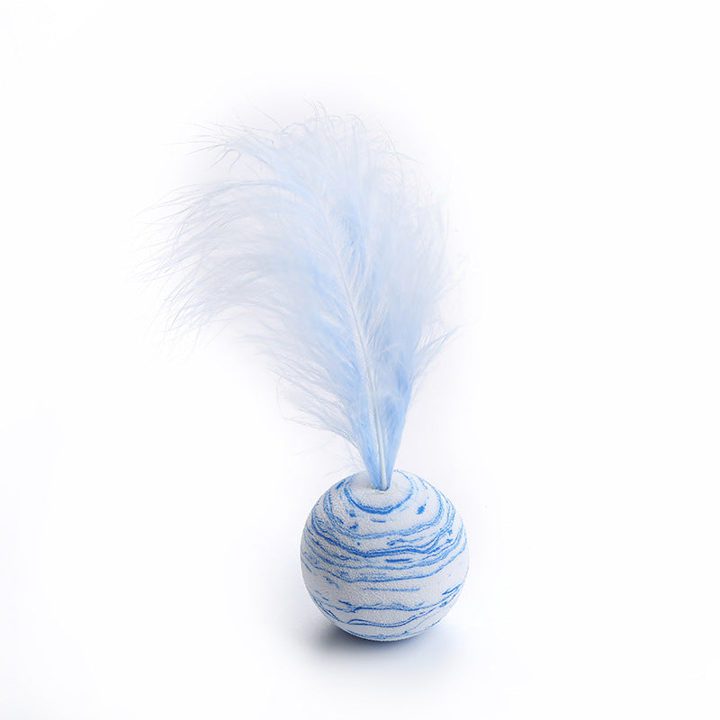 Star-Textured Foam Ball with Feathers