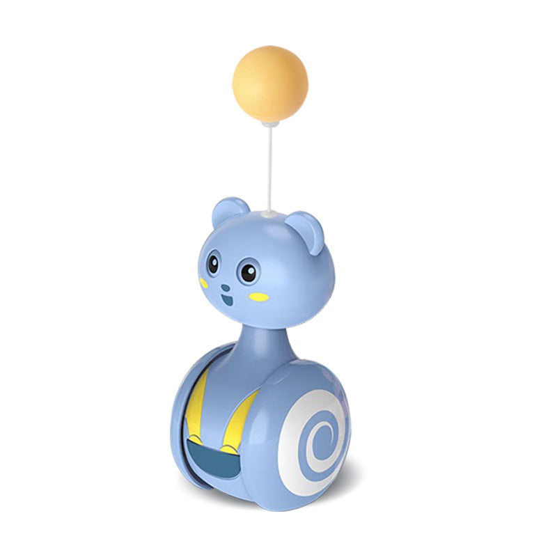 Wobbling Tumbler Cat Toy with Feather or Ball