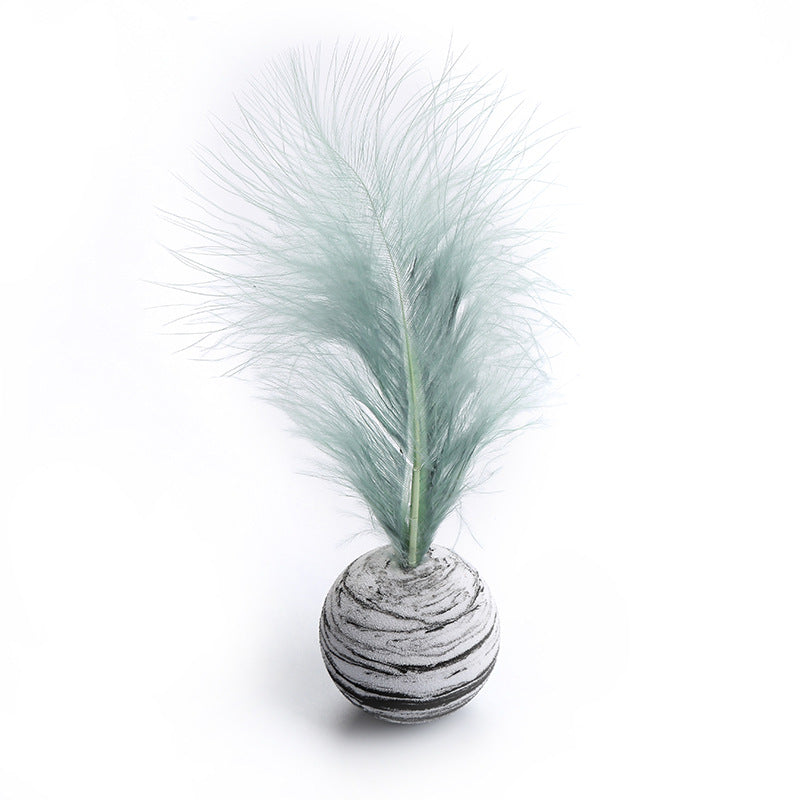 Star-Textured Foam Ball with Feathers