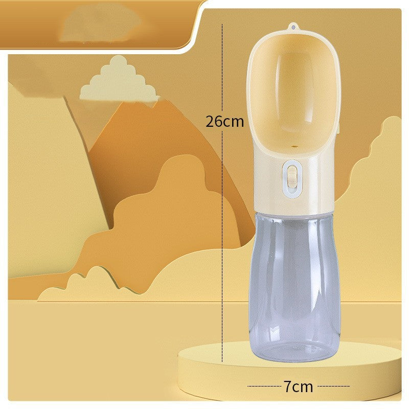 Wide-Mouth Dog Travel Water Bottle - Yellow Water bottle 400ml / Solid color