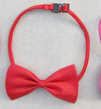 Adjustable Solid Color Pet Bow Tie - Big red