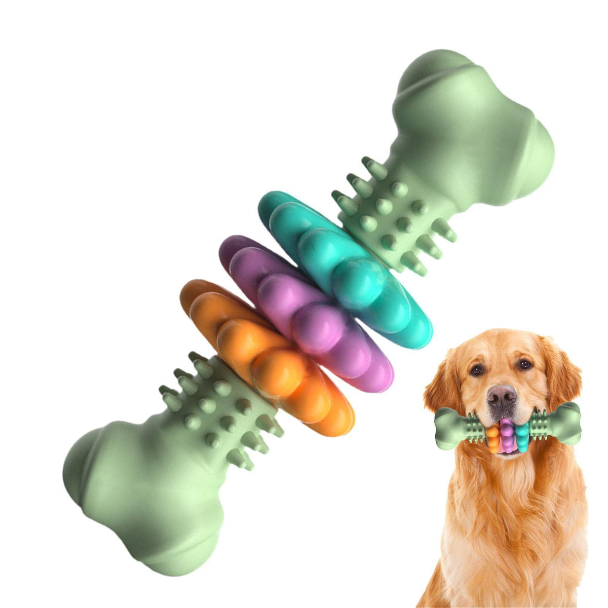 Bone-Shaped TPR Chew Toy for Dogs