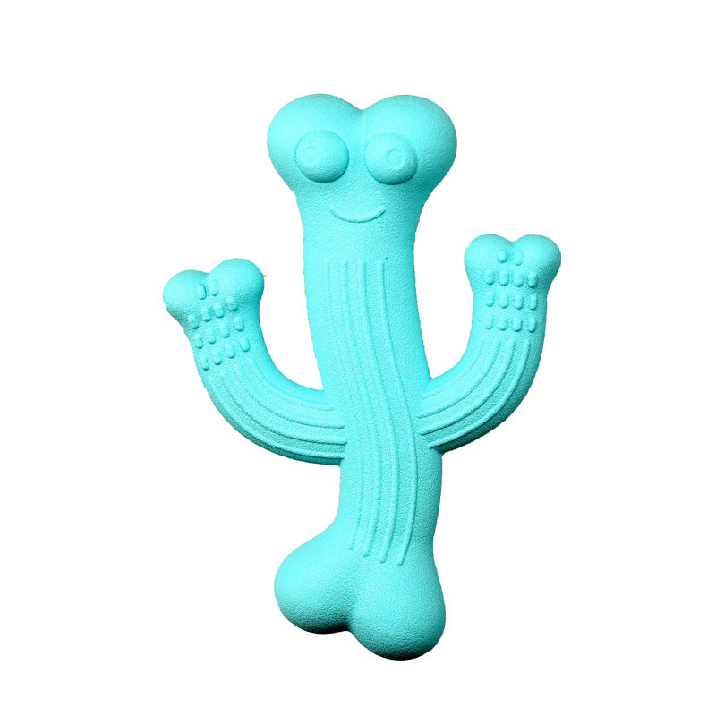 Cactus-Shaped Chew Toy for Dogs - Blue / Large