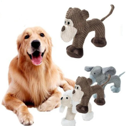 Squeaky Plush Animal Toy for Dogs