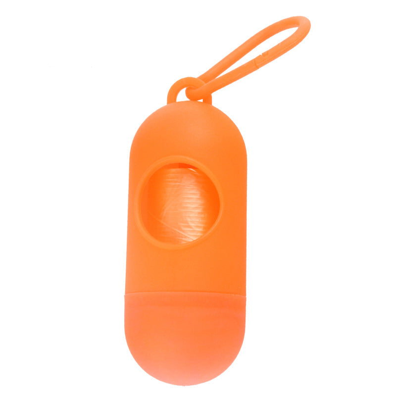 Poop Bag Dispenser with Clip - Orange