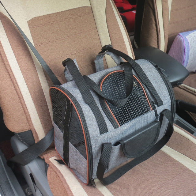 Foldable Pet Car Seat Carrier Basket