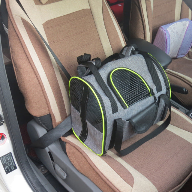 Foldable Pet Car Seat Carrier Basket