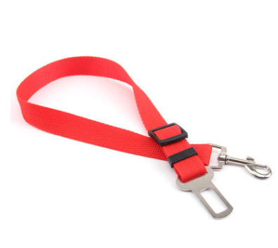 Polyester Dog Car Seat Belt Tether - 70cm / Red