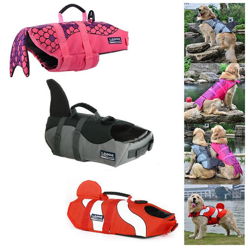 Shark and Mermaid Dog Life Vest