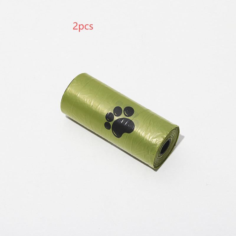 Removable Cat Litter Scoop and Bag Set - Green Paw Print 2pcs
