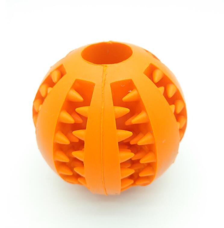 Rubber Treat Ball for Dogs - Orange / 5cm