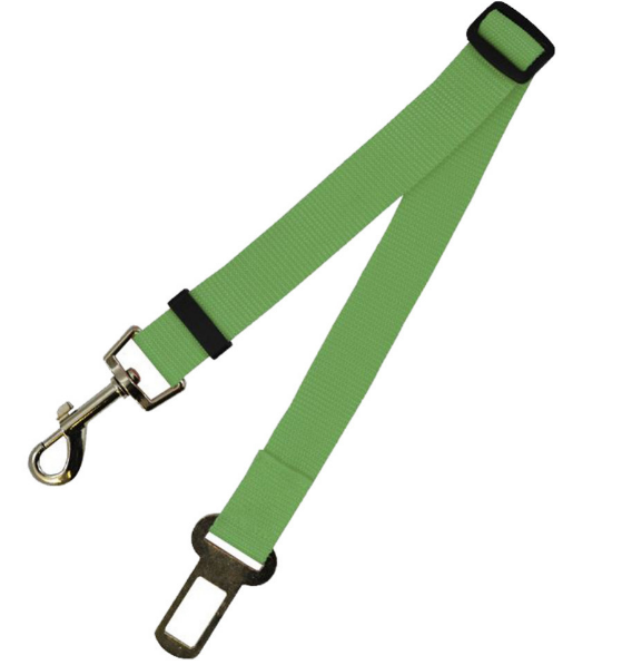 Polyester Dog Car Seat Belt Tether - 70cm / Green