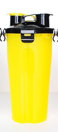 2-in-1 Water Bottle and Food Container - Yellow No bowl 1pc